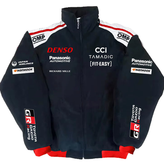 2025 Autumn/Winter Custom Stand Collar Sports Jacket for Auto Rally  Team Suit for GR Racing Enthusiasts Cotton Jacket