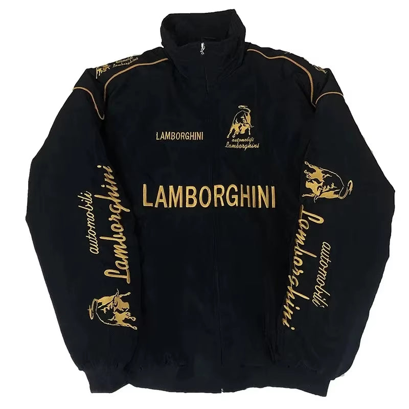 New Cross-Border F1 Lamborghini Embroidered Racing Jacket Motorcycle Riding Casual Long Sleeve Outerwear Men'S Sportswear