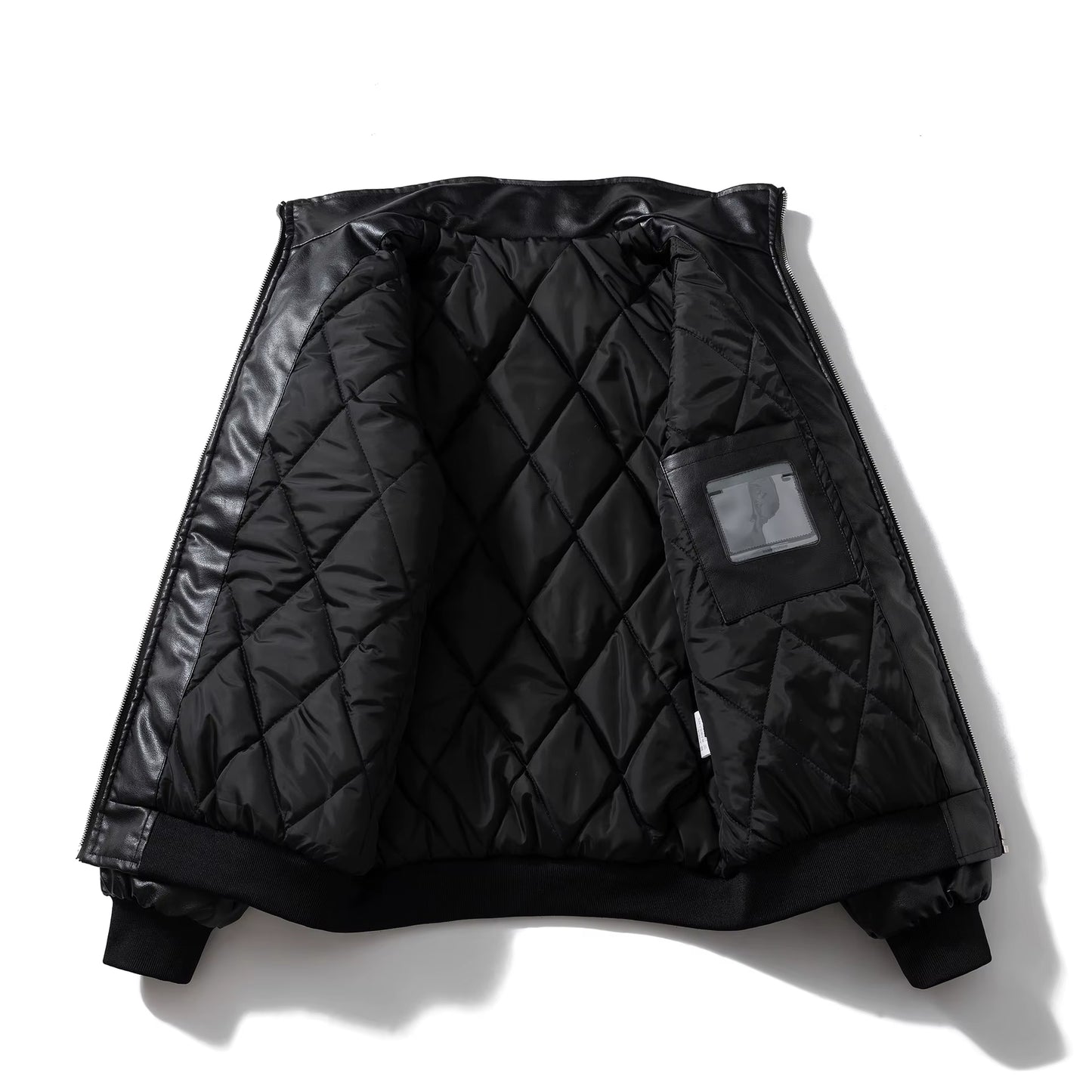 Embroidered Leather Coat Motorcycle Stand up Collar Riding Coat Autumn/Winter Leather Jacket Motorcycle Trend